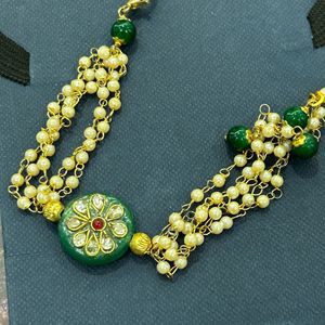 Green Moti Indian Wear Bracelet