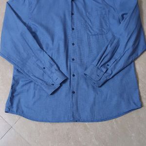 Canda Checkered Blue Casual Shirt