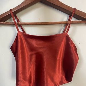 Berrylush Satin Shoulder Strap Top❤️