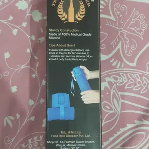 Foldable Silicon Blue Waler Bottle 1 Litre