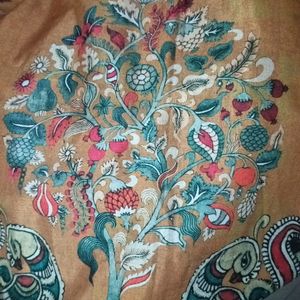 Kalamkari print saree