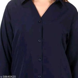 Trendy Formal Women Girls Shirts Lavender and Navy