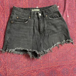 Black High Waist Shorts