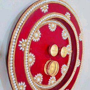 Wood Pooja Thali