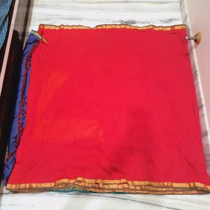 Polyster Saree With Blouse