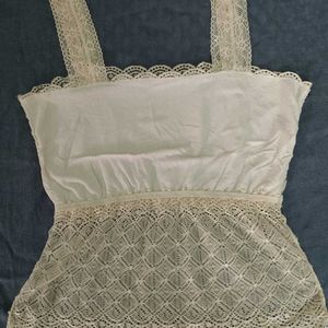 White Net Cami Top.