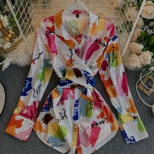 Women Sensational Multi Colour Wrap Up Shirt