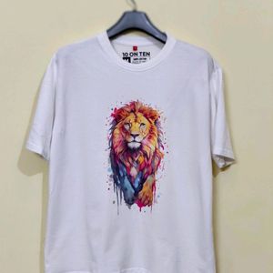 Lion Print Oversized Tees