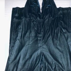 Zara Velvet Haulter Neck Jumpsuit