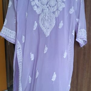 Lavender Georgette Kurta