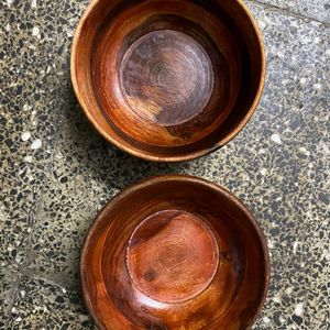 2pice Wooden Bowl