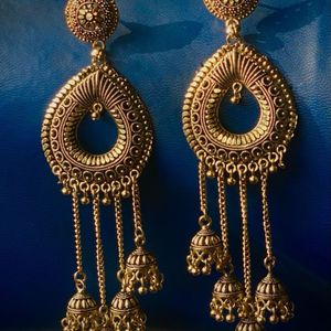 Oxidised Gold Plated Earings