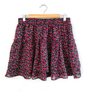 Multi Colour Printed Casual Skirt (Women's)