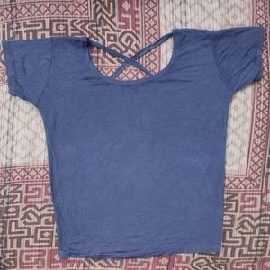 Blue Crop Top