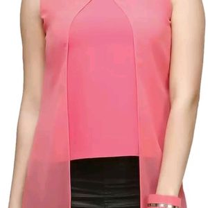 Pink High Low Kurti