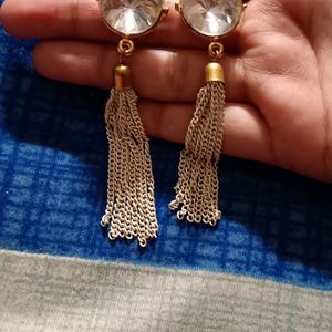 White Statement Earrings For Girls And Women