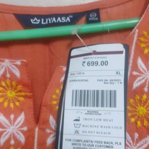 New Orange Kurta Dual Tone With Pink Shade