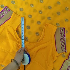 Yellow Coloured Saree