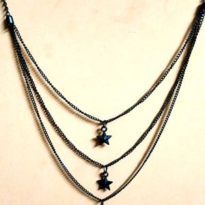 Combo Of-2 Black Metal Multi Layer Chain