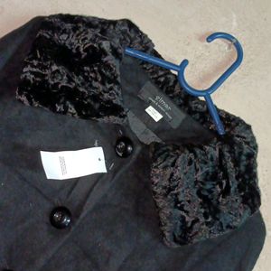 Women's Over Coat Black Premium