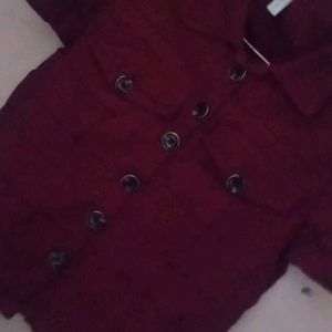 Dark Red Cherry Colour ✨Crop Top ..Korean Style..