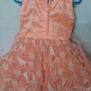 Starry Blue and Peach 🍑 Baby Dress