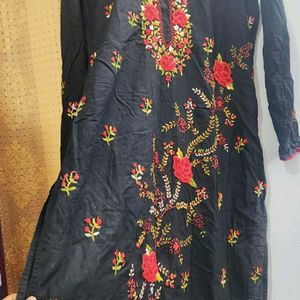 Black Suit  With Hand Embroidery Work