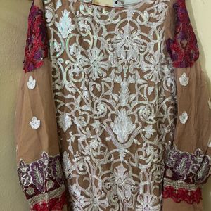 Original Pakistani Heavy Suit With Worked Duppata