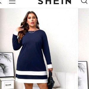 New Shein Navy Blue Dress Size M