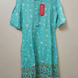 A Line Short Printed Kurti