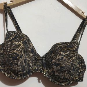 Leopard Print Brown Bra For Bust 38DD