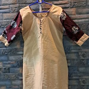 Only COD .Beige Colour Kurta For Women