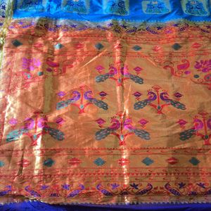 Pithani saree in blue