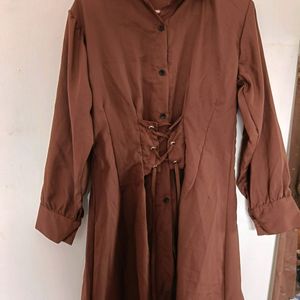 Brown Shirt Dress Latest Design