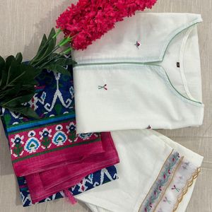 Embroidery Cotton Kurta Set