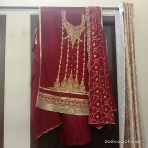 Maroon Dress Material