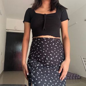 Zara Black Crop Top