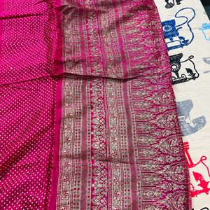 New Satin Silk Foil Print Saree