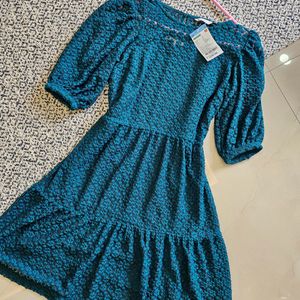 Full Embroidery Dress With Slip