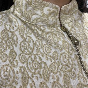 Ethnic Gown With White Jacket ( S-M) Size