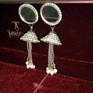 Silver Mirror Jhumka