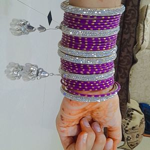 Beautiful Purple and White Bangles💜💜🤍🤍