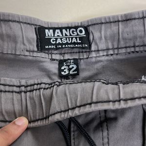 Grey Six Pocket Cargo Pant