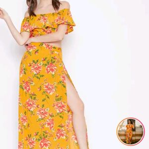 🏖️ Berrylush Yellow Floral 2-Piece Set