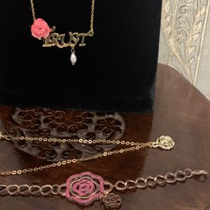 Price Drop!!Combo Of Necklace,Bracelet & Anklet