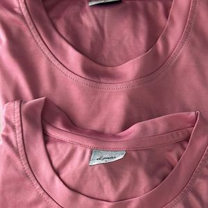 Set Of 2 Boys Small T Shirt - Rose Pink