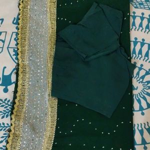 Green Georgette Saree