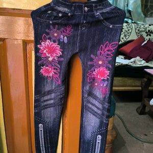 Demin Jeans Style Leggings