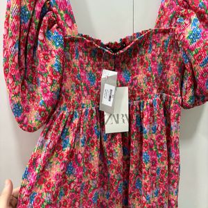 Zara Floral Dress Size L