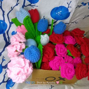 Crochet Rose 🌹 And Daisy Bouquet 💐